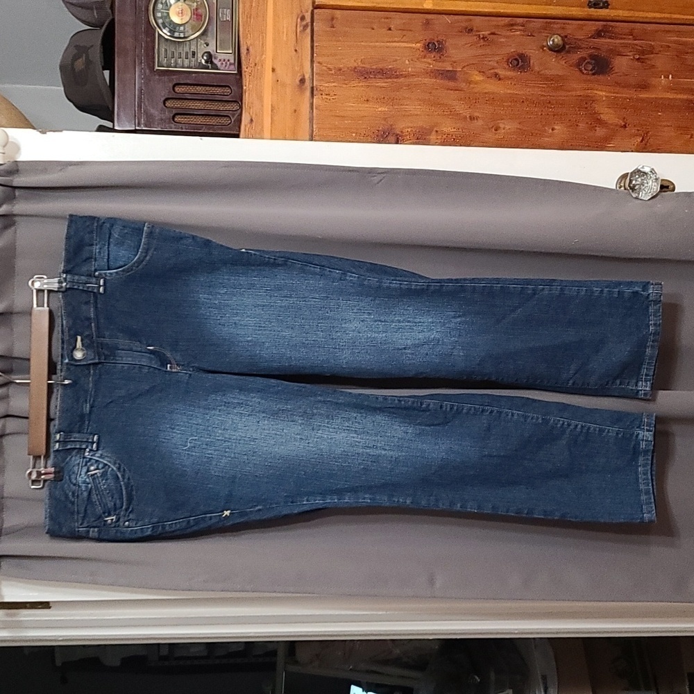 Lane Bryant Simply Straight Womens Jeans‎ Stretch Darker Wash Sz 18 Petite EUC